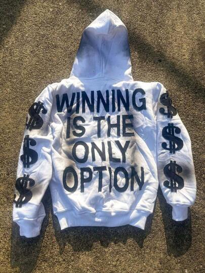European And American Joint Hip Hop Hoodie Personalized Embroidery Zipper Hooded Ins Wind Hiphop Sweater