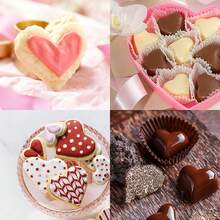 Heart Silicone Molds 1PC Valentine's Heart Chocolate Molds For Candy Ice Cube Resin Soap Jelly(Medium 1.8inch)