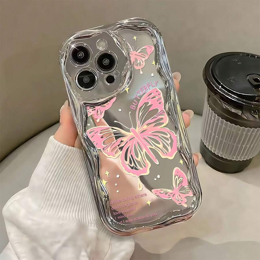 Diseño estético de mariposa rosa. Esta elegante funda es compatible con los modelos 16, 15, 14 Pro Max, 13, 12, 11, XR y XS Plus. Fabricada en silicona TPU, ofrece protección contra golpes y caídas, además de una sensación superior. Es un regalo ideal para familiares, amigos y seres queridos, y una elección perfecta para Navidad. cubiertas, funda de teléfono, fundas de teléfono, funda de , funda de 17 pro, funda de 16, navidad, funda de 17 pro max, funda de 17, fundas de , funda de 15, 17 pro max, fundas para , funda de 16 plus, regalos de navidad, funda de 13, funda de teléfono de navidad, funda de 16 pro, funda de teléfono 15, funda de teléfono 13, funda de 131, rosa, funda de teléfono rosa, regalos, malvado, regalos para mujeres - Plateado - Ver 1