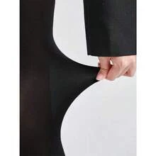 Women's Autumn/Winter Black Lightweight Soft Skinny Tights/Pantyhose Fashionable High Elasticity Slimming Tights Suitable For Business Office Casual Daily Wear Cozy - 黑色 - 查看 5