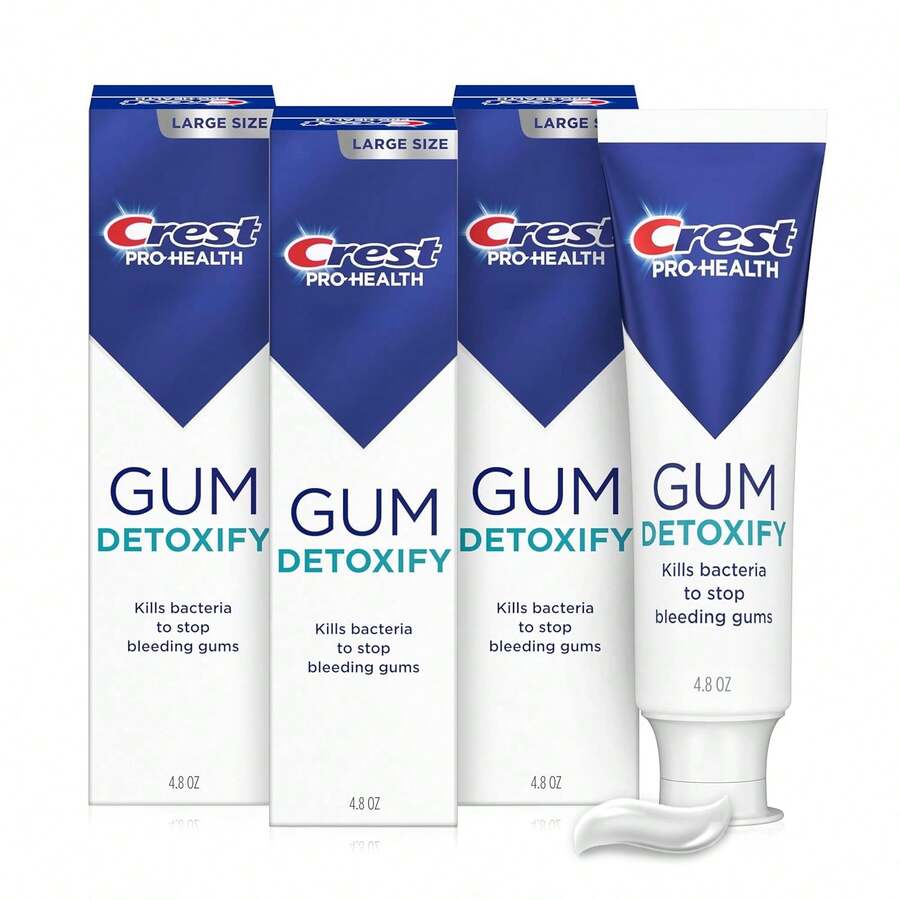 CREST Pro-Health Gum Detoxify Deep Clean Toothpaste, 4.8 Oz Pack Of 3, Daily Care Formula, Holiday Self-Care Set, New Year Refresh Essentials - 白色 - 查看 1