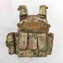 迷彩防弹战术背心，多功能透气耐磨户外背心 - 彩色 - 查看 9