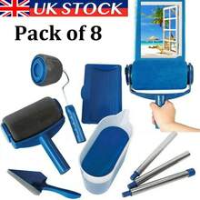 Paint Runner Pro Roller 8Pcs Brush Set Room Painting Wall Handle Decorating Home - 藍色 - 查看 1
