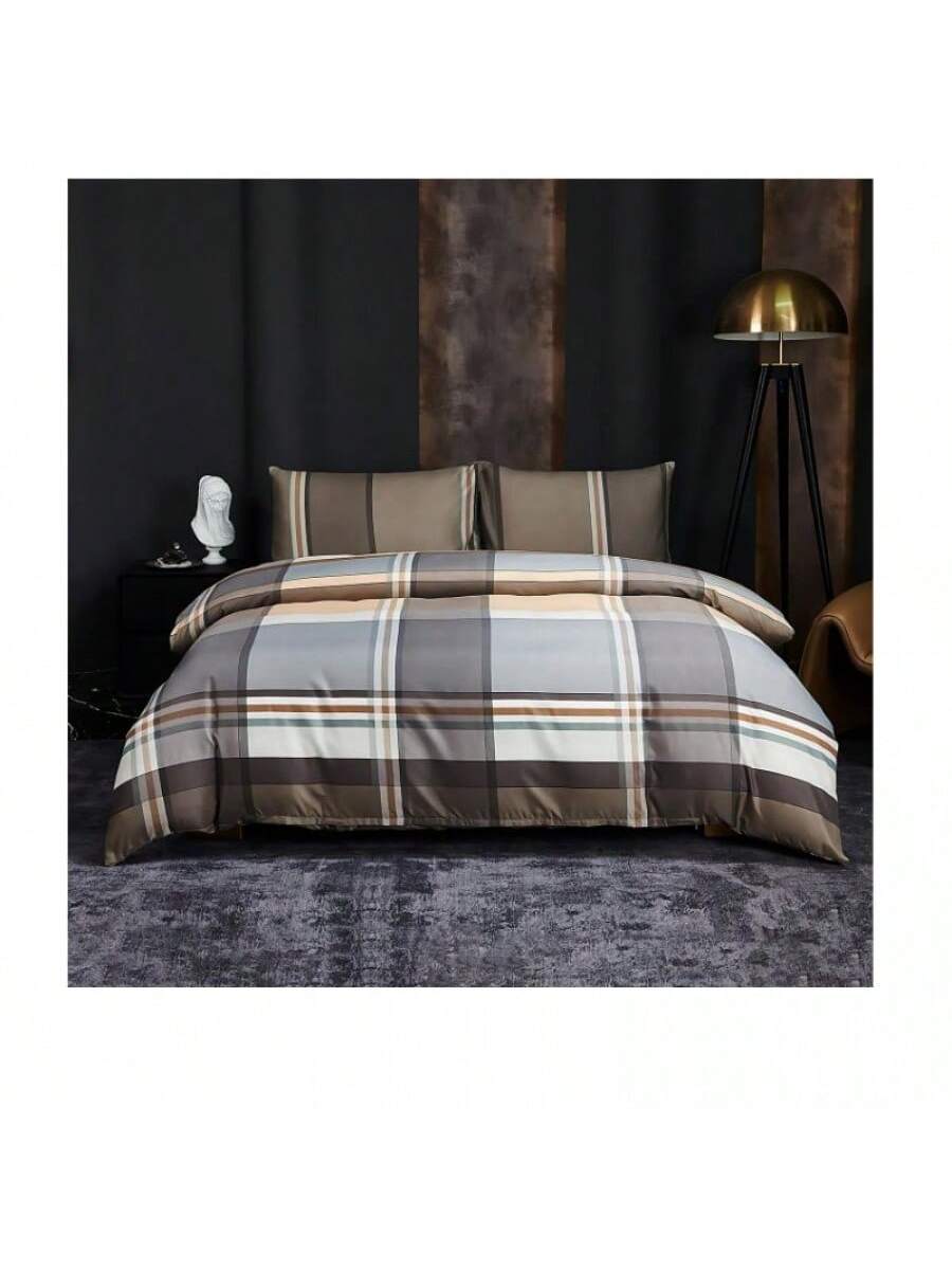 Kit de impresión de fundas nórdicas GB diseño de cuadros colore cafe de alta durabilidad de 150cm*220cm