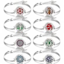 New Aromatherapy Cuff Bangle Diffuser Bracelets Perfume Essential Oils Diffuser Bracelet Open Locket Cuff Bracelets Aroma Jewelry For Men Couple Bangles - Silver - View 8