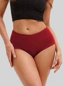 5件/套 女士中腰纯棉透气舒适比基尼内裤