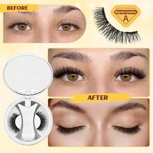 Magnetic Eyelashes Natural Look 1 Pair Reusable Magnetic Lashes With Applicator No Glue Needed Eyelashes Kit Easy To Apply And Remove NZCX-A - BlackMagneticEyelashesNZAKit - 查看 3