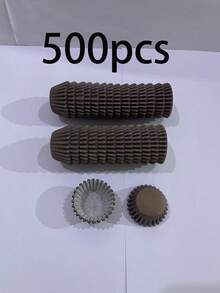 100个/200个/500个/1000个装 纯白/咖啡色迷你纸杯蛋糕纸托，0.98英寸纸杯蛋糕杯，展开尺寸6.5厘米，纸杯蛋糕衬垫和玛芬模具，烘焙、蛋糕和厨房用品的理想之选，烘焙必备品 - 彩色 - 查看 9
