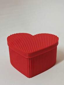 2件套浪漫首饰收纳盒，红色心形带盖盒，礼盒，心形首饰盒，精致小物收纳盒，情人节礼物，适合收纳耳环、项链、手链等首饰，送给女朋友的情人节礼物，首饰盒，礼盒 - 彩色 - 查看 6