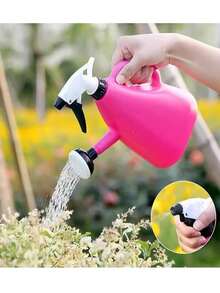 Multifunctional Garden Watering Can With Sprayer - Dual-Purpose, Manual Pressure Sprayer, Efficient Plant Watering, Durable Plastic Material, Random Color, Suitable For Various Plants