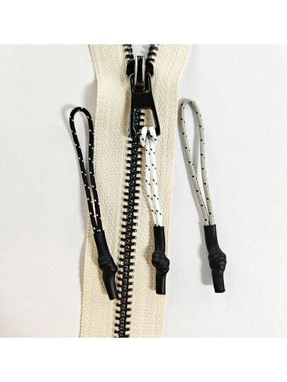 10个/1个随机颜色热缩管拉绳，服装和行李抽绳，PE管拉头绳，打结袖拉绳，DIY服装和行李抽绳（不含拉链头）