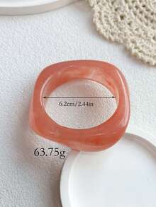 1/4pcs Fashionable Exaggerated Bohemian Style Multicolor Resin Bracelet, Suitable For Women's Daily Matching - Multicolor - View 4