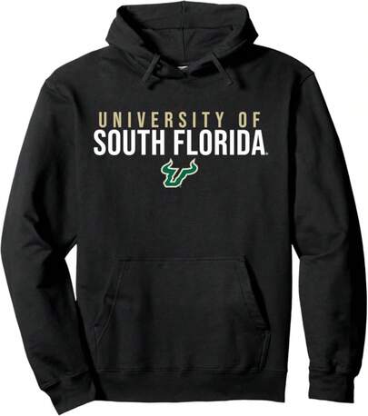 Winter Clothes For Women University Of South Florida USF Bulls Stacked Pullover Hoodie