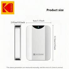 KODAK HDD 1TB Portable Hard Drive 5Gbps USB3.0 High Speed ExFAT File System, Compatible With PS5, Laptops, Desktops - Silver - View 5