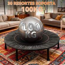 Trampolín Fitness 40 Pulgadas con 6 Patas,Antideslizantes,Fácil Montaje y Altura Baja para , Duradero y  para Adultos y Niños Uso en Interiores y Exteriores Soporta 100kg - 1 - Ver 6