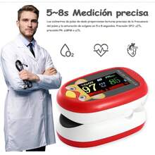 Oxímetro USB para niños Oxímetro con clip para el dedo Oxímetro engomado Adecuado para niños pequeños en casa Oximetría de pulso Monitorización del sueño Oxímetro de frecuencia cardíaca - Rojo - Ver 7