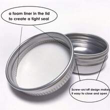 10毫升/30毫升/50毫升/60毫升可重复灌装铝制铁罐，带螺旋盖，金属容器，适用于糖果、化妆品、润唇膏、蜡烛、小物件的收纳和旅行。