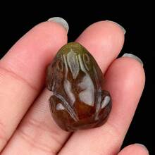 1795-1in Carved Frog Natural Crystal Agate Stone Miniature Animal Craft Ornament - Nhiều màu - Xem 6
