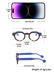 1 Cặp kính mắt nam gọng tròn phối màu, kiểu dáng retro, phong cách đường phố cá tính. - Trong sáng - Xem 8