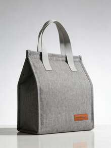 1pc Portable Insulated Lunch Bag, Thermal Lunch Box For Students, Outdoor Picnic, Hook And Loop Closure, Keeps Food Fresh And Flavorful, Waterproof And Convenient Design, Suitable For School And Office - Multicolor - View 8