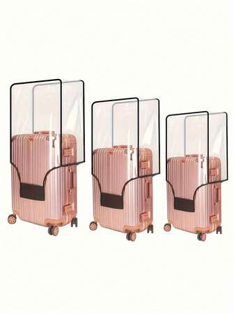 Transparent PVC Suitcase Cover For 1 Piece; Scratch And Dust Resistant, Durable Travel Accessory, Suitable For 20, 24 And 28 Inch Suitcases