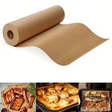 1 Roll Heavy Duty Non-Stick Parchment Paper For Baking, Grilling, Air Fryer & Steaming - Silicone Oil Resistant Baking Sheets For Chicken, Fish, Vegetables & More - Perfect For Outdoor Picnic & Everyday Kitchen Use - Multicolor - View 2