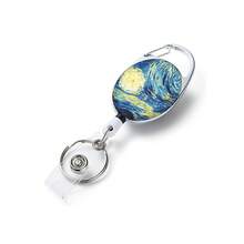 1个简约多功能椭圆形樱桃图案单面证件夹，个性化证件夹，趣味十足的医护工作证件夹，办公室职员、教师、护士、学生证件配件（花卉图案） - 彩色 - 查看 19