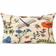 All Smiles 12x20 Lumbar Tow Pillow Covers Set of 2 Outdoor Summer Spring  Flowers Farmhouse Décor Outside Furniture Bench Decorative Cushion Cases for Patio Sofa Couch Chair Bed - Mariposa - Ver 4