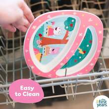 The First Years  - Juego de vajilla para niños pequeños incluye plato dividido y utensilios para niños pequeños apto para lavaplatos suministros de alimentacion para niños pequeñosConveniente y duradero, favorito para niños - Multicolor - Ver 5