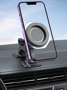 Car Rear Seat Magnetic Phone Mount - 360° Rotating Holder With Hook,Magnetic Car Phone Holder, Car Dashboard Navigation Holder, Automatic Gravity Support Air Vent Holder For Navigation & Video, Traceless Installation, Universal Fit For All Vehicles - Black - View 10