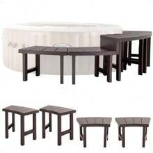 YQQ Intex 2 Bancos medianos PureSpa compatibles con spas de 4 Personas sobre el Suelo Solo Accesorios2179 - Marrn - Ver 3