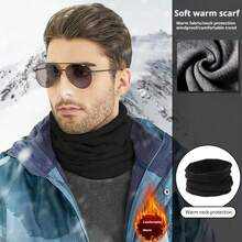 一体式冬夏纯色保暖颈套面罩，冬季滑雪颈套面罩 - 防风、加厚保暖、多功能面颈拉法帽、摩托车滑雪面罩和颈套，男士拉法帽，女士颈套，清爽亲肤，吸汗 - 彩色 - 查看 5
