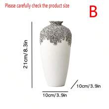 Nordischer moderner einfacher weißer Keramikvase, Wohnzimmer TV-Schrank Dekoration, Büro Schreibtisch Esszimmertisch Ornamente, Handwerkskunst Rama Dekoration Rama Geschenke Geburtstag Abschluss Heimdekoration Schulanfang Raumdekoration Schulmaterial Blumenvase Glasvase - Weiss - Übersicht 10