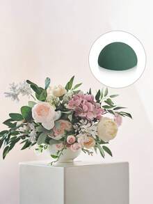 1/3/5包绿色花泥 | 圆柱形和圆形海绵泡沫，适用于婚礼装饰、园艺和插花、情人节花园、园艺用品、植物 - 彩色 - 查看 8