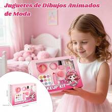 Maquillaje Niñas, Maquillaje para Niñas, juguetes maquillaje, Juguete de maquillaje para niñas, 20 Piezas Cosmético Real Lavable - Regalo Ideal para Cumpleaños, Navidad y Fiestas Infantiles(1) - Caja de ventana rosa - Ver 7