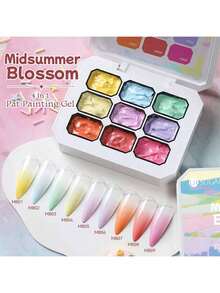 UR SUGAR 4合1涂抹式甲油胶，高光泽闪亮金属反光可卸UV/LED涂抹式甲油胶，美甲沙龙专用。