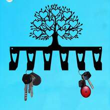 CIFbuy 1 Geometric Tree Of Life Keychain - Heavy Duty Iron Metal Wall Decoration With 6 Hooks, Minimalist Golden Tree Of Life Design,Suitable For Room Decor - Multicolor - View 7