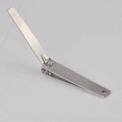 1pc Stainless Steel Nail Clipper, Flat Edge Nail Trimmer Suitable For Men And Women