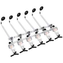 Dispensador de licores montado en la pared de 6 botellas, soporte de mayordomo para barra de mayordomo, alcohol, botella de vino, cerveza y alcohol, soporte para bebidas - Plateado - Ver 9