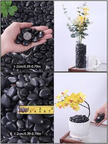 3-30mm natürliche Kieselsteine, mehrfarbig (weiß, rot, grün, gelb, schwarz, grau), geeignet für Zimmerpflanzen, Outdoor-Landschaftsgestaltung und Feiertags-Dekoration - perfekt für Terrassen, Topfpflanzen, Badezimmer, Aquarien und Miniatur-Landschaften | Natürliches Aussehen | Dekorativ, Gartendekoration - Verschiedenfarbig - Übersicht 20