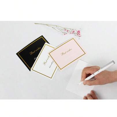 情人节烫金贺卡套装 – 美好祝愿（20 张装，8 种颜色）