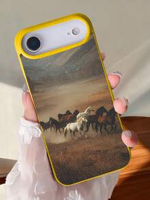 Photo Realistic Wild Horses Running Herd Action Shot Phone Case ,Cover Dynamic Nature View Phone Accessories Powerful Freedom Aesthetic Phone Protector Western Vibe Gift,Compatible With Iphone 17promax/17pro/17/17Air/16promax/16pro/16plus/16/15promax/15pro/15plus/15/14promax/14pro/14plus/14/13promax/13pro/13/12promax/12pro/12 - 黃色 - 查看 11