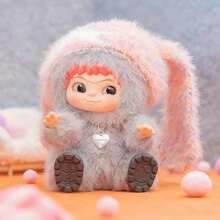 Miniso Wakuku Fluffy Party 系列乙烯基和毛绒盲盒 - 动物连帽衫 + 心形吊坠细节，柔软毛绒和耐用乙烯基材质，是收藏和桌面装饰的理想之选（随机发货 1 件） - 彩色 - 查看 7