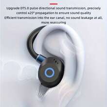 The K09 Bluetooth Sports Earphones Feature In-Ear Wireless Bluetooth 5.3, Deep Bass, A High-Definition Microphone, 50 Hours Of Battery Life, Dual LED Displays, A USB-C Port, And IP7 Water Resistance. Suitable For Work, Exercise, And Jogging. - 黑色 - 查看 4