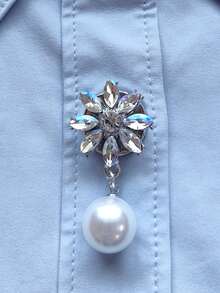 1PC/2PCS Elegant Geometry Button Covers, Shirts Button Cover Clip On Button Covers Fashion Crystal Cufflinks Cover, Suitable For Tuxedo And Wedding Dresses Decoration - Multicolor - View 4