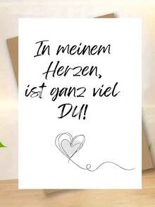 1 张浪漫的德国情人节贺卡 - 送给男友/女友、丈夫/妻子或任何特别的人的温馨情人节礼物。情人节贺卡。 - 彩色 - 查看 9