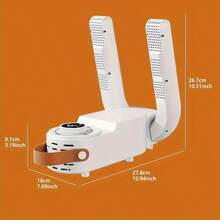 ISRBV Work Boot Dryer, Boot Warmer,Boot Dryer For Work Boots,Telescopic Shoe Dryer With Smart Timer, Shoe Dryer And Deodorizer, Auto Off Timer, Folding Design And Smart Panel - White - View 4