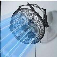 Ventilador de pared industrial  de 14 pulgadas, alta velocidad, 2473 CFM, para exteriores, con 3 velocidades, resistente al agua IP44, para garaje, con aspas de aluminio para taller, almacén e invernadero. - 14 pulgadas - Ver 9