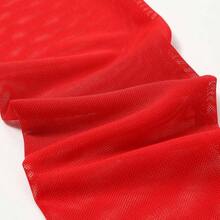 Women's Long Stretchy Mesh Tulle Sheer Gloves Costume Wedding Opera Halloween Party 1920's Dance Gloves - 紅色 - 查看 5