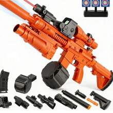 Pistola De Hidrogel M4 Lanzador Gel Automática versión actualizada automática Pistola de Hidrogel Gel Balls Blaster [alta velocidadisin perlas de gel, pistola de juguete Orbeez eléctrica, actividades al aire libre partidofavorece ldeal día de los muertos de Halloween y regalos de Navidad! - Negro - Ver 1